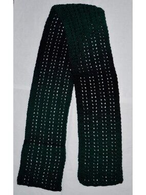 Forest Green/Black Lacy Warm Scarf